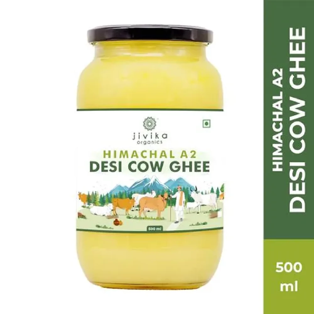 Jivika Naturals Desi A2 Cow Bilona Ghee-Tuppa, 500 ml-1.webp